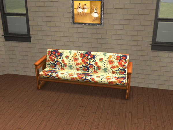 Sims 2 — Futonesque Creamy  by portiapudding — Fifteen recolours of the Futonesque Sofa from the Base Game. It\'s a nice