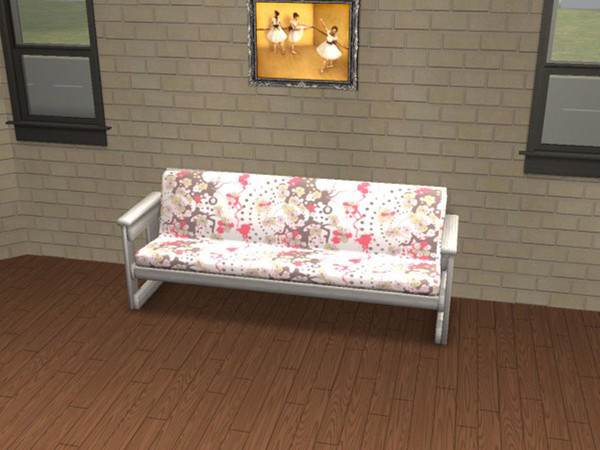 Sims 2 — Futonesque Pink Paradise  by portiapudding — Fifteen recolours of the Futonesque Sofa from the Base Game. It\'s