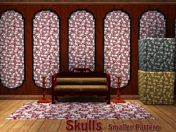 Sims 3 — Skulls-Smaller Pattern by allison731 — This pattern is a part of the Skulls set. Category: Themed, Channels: 2