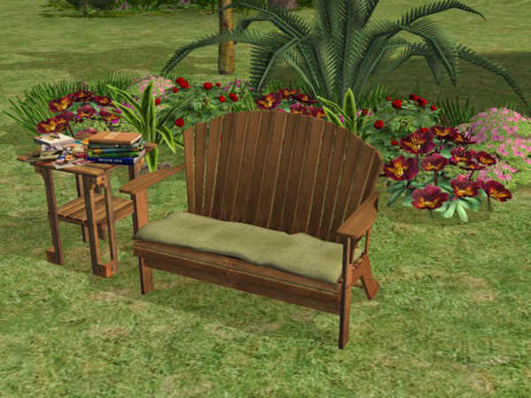 Sims 2 — Contempto Adirondack Olive by portiapudding — Fourteen recolours of the Contempto Adirondack Loveseat from the