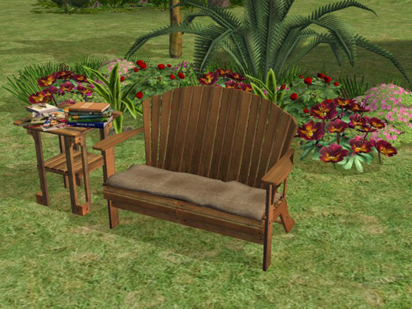 Sims 2 — Contempto Adirondack Chocolate by portiapudding — Fourteen recolours of the Contempto Adirondack Loveseat from