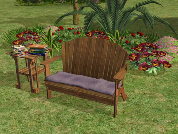 Sims 2 — Contempto Adirondack Purple by portiapudding — Fourteen recolours of the Contempto Adirondack Loveseat from the