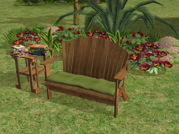 Sims 2 — Contempto Adirondack Green by portiapudding — Fourteen recolours of the Contempto Adirondack Loveseat from the