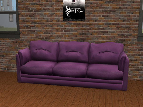 Sims 2 — Durable Value Plain Purple by portiapudding — Seven recolours of the Durable Value Sofa which came with the Base