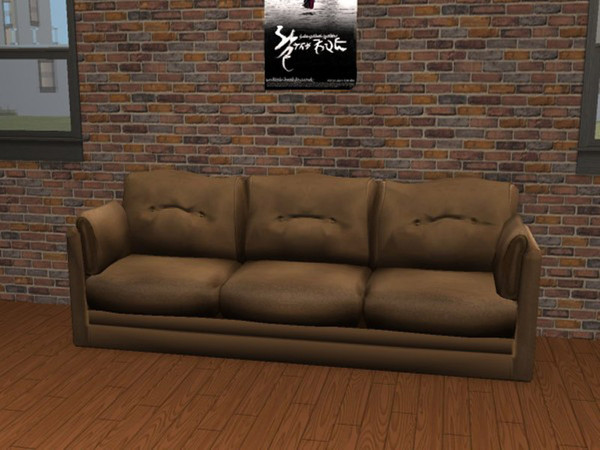 Sims 2 — Durable Value Plain Chocolate by portiapudding — Seven recolours of the Durable Value Sofa which came with the