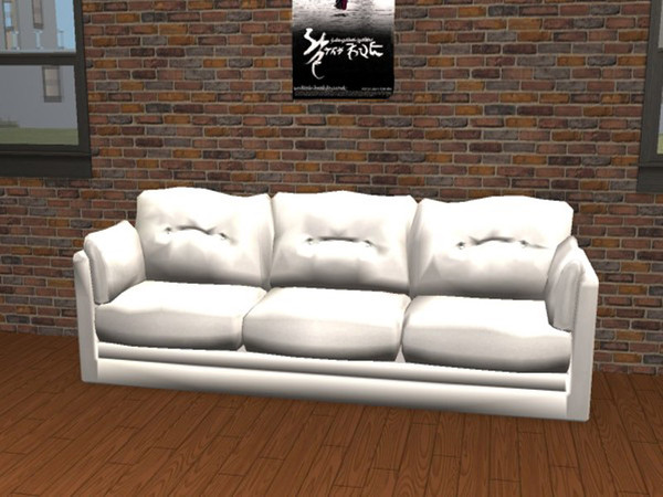 Sims 2 — Durable Value Plain White by portiapudding — Seven recolours of the Durable Value Sofa which came with the Base