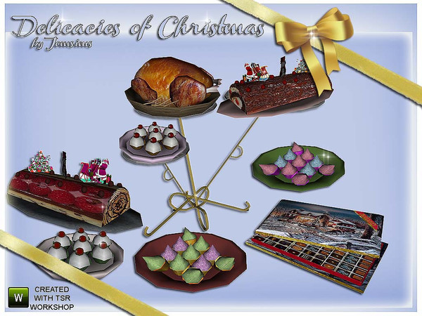 Sims 3 —  by jomsims — Merry Christmas to all. To December 24 here is a set of Christmas greed. With Christmas logs