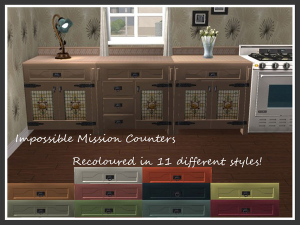 Sims 2 — Impossible Mission Counters Set 1 by portiapudding — Recolours of the top and base in matching colours, each