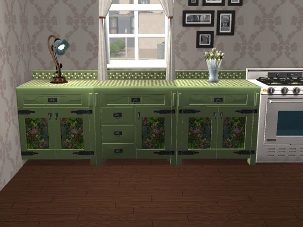 Sims 2 — Impossible Mission Green Bead Top by portiapudding — Recolours of the top and base in matching colours, each
