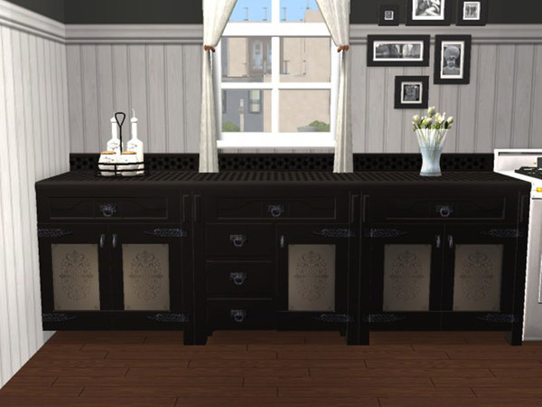 Sims 2 — Impossible Mission Black Top by portiapudding — Recolours of the top and base in matching colours, each with