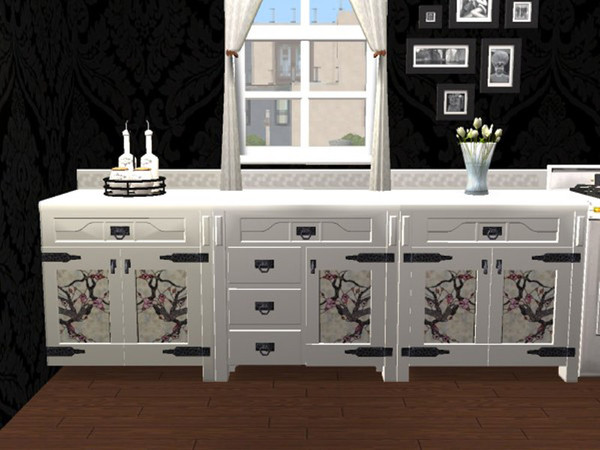 Sims 2 — Impossible Mission Japanese White Base by portiapudding — Recolours of the top and base in matching colours,