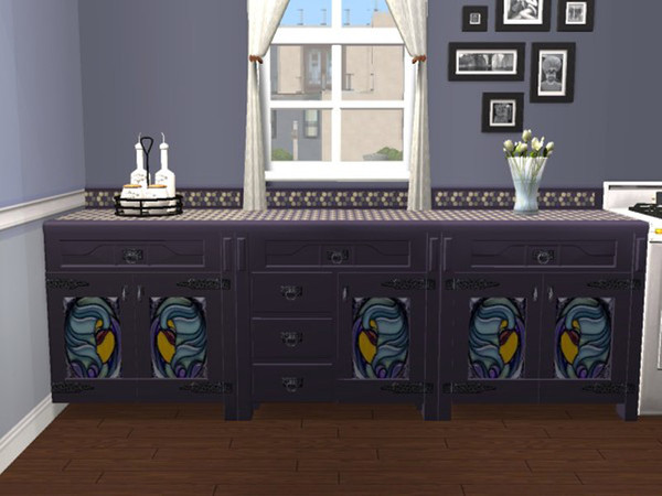 Sims 2 — Impossible Mission Blue Rose Base by portiapudding — Recolours of the top and base in matching colours, each