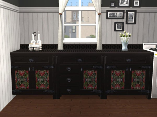Sims 2 — Impossible Mission Black Base by portiapudding — Recolours of the top and base in matching colours, each with