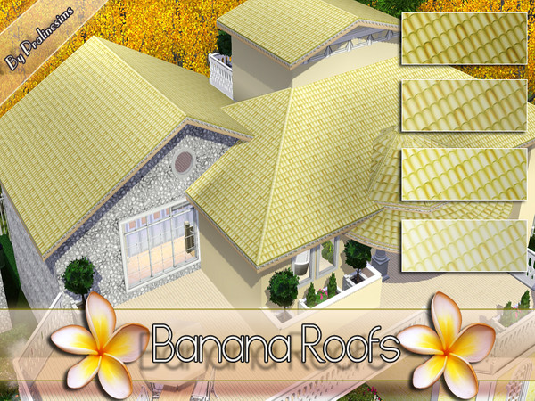 Sims 3 — Banana Roofs by TSR Archive — Four new roof recolours! We hope you like it!