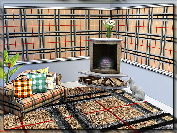 Sims 3 — marcorse_tablecloth check 7 pattern by marcorse — An elegant and striking tablecloth check in red, black, grey