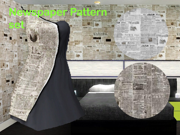 Sims 3 — Newspaper patterns by danioontje2 — If your sims like the vintage style newspapers give to a room then they will