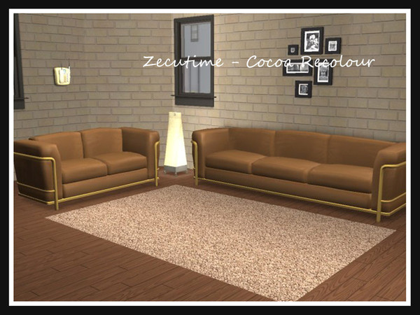 Sims 2 — Zecutime Recolour Collection - Cocoa by portiapudding — Eleven recolours of the Zecutime sofa set. This will