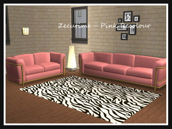 Sims 2 — Zecutime Recolour Collection - Pink by portiapudding — Eleven recolours of the Zecutime sofa set. This will
