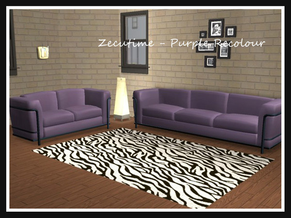 Sims 2 — Zecutime Recolour Collection - Purple by portiapudding — Eleven recolours of the Zecutime sofa set. This will
