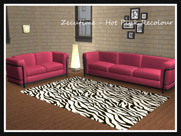 Sims 2 — Zecutime Recolour Collection - Hot Pink by portiapudding — Eleven recolours of the Zecutime sofa set. This will