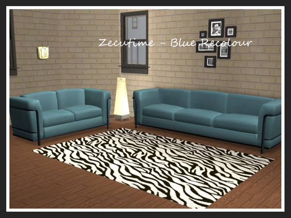 Sims 2 — Zecutime Recolour Collection - Blue by portiapudding — Eleven recolours of the Zecutime sofa set. This will