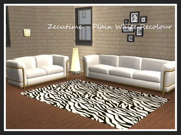 Sims 2 — Zecutime Recolour Collection - Plain White by portiapudding — Eleven recolours of the Zecutime sofa set. This