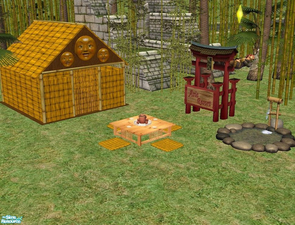 Sims 2 — Taiwan by marilu — small Set in Asia-Charakter..Hut based of a Tent.