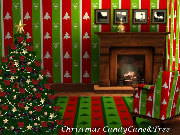 Sims 3 — Christmas CandyCane And Trees by allison731 — This pattern is a part of the Christmas Patterns set. Category: