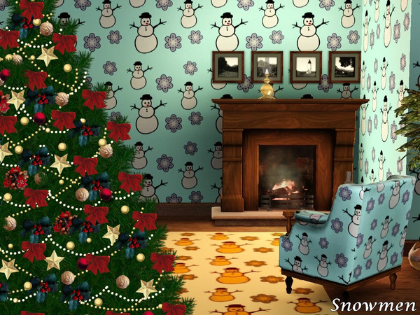 Sims 3 — Snowmen by allison731 — This pattern is a part of the Christmas Patterns set. Category: Themed....Channels: 4 +
