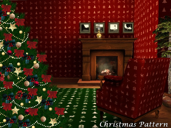 Sims 3 — Christmas Pattern by allison731 — This pattern is a part of the Christmas Patterns set. Category: