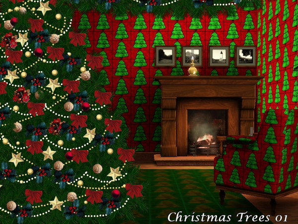 Sims 3 — Christmas Trees 01 by allison731 — This pattern is a part of the Christmas Patterns set. Category: