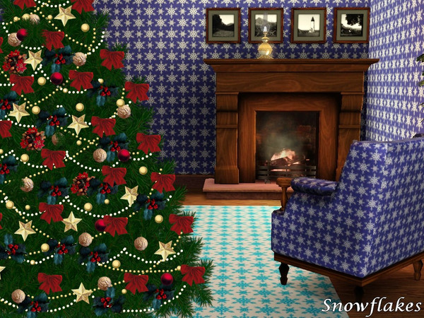 Sims 3 — Snowflakes by allison731 — This pattern is a part of the Christmas Patterns set. Category: Themed...Channels: 2