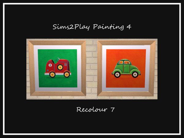 Sims 2 — Recolour 07 by portiapudding — Recolours of Sims2Play\'s painting number 4 in some nursery prints.