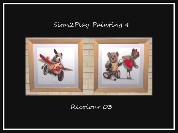 Sims 2 — Recolour 03 by portiapudding — Recolours of Sims2Play\'s painting number 4 in some nursery prints.