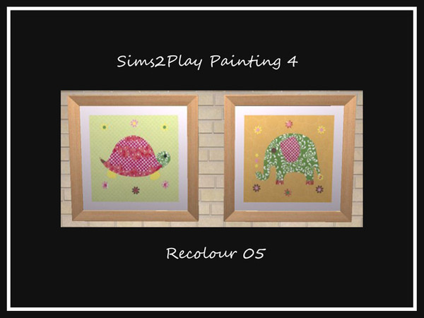 Sims 2 — Recolour 05 by portiapudding — Recolours of Sims2Play\'s painting number 4 in some nursery prints.