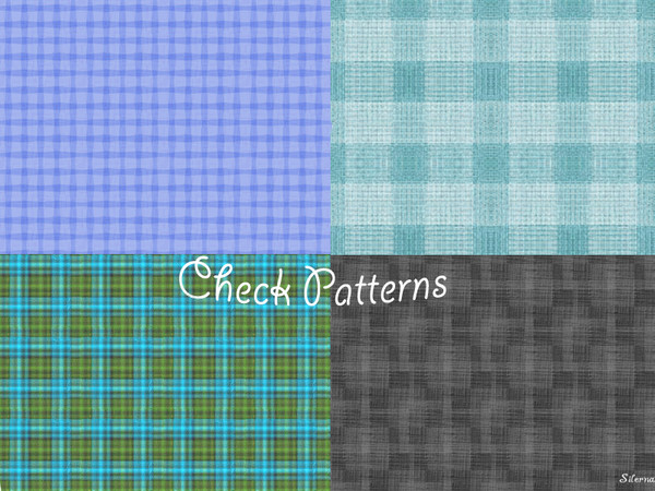 Sims 3 — Checkpatterns by Silerna — 4 different check patterns for your creations.