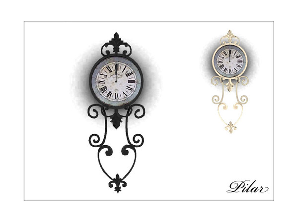 Sims 3 — antique clock wall  by Pilar — Creado por Pilar para sims3