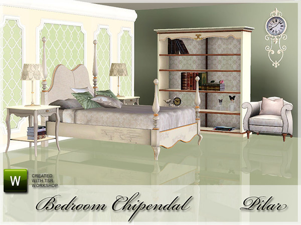 Sims 3 — Bedroom Chipendal by Pilar — Classic style, modern air