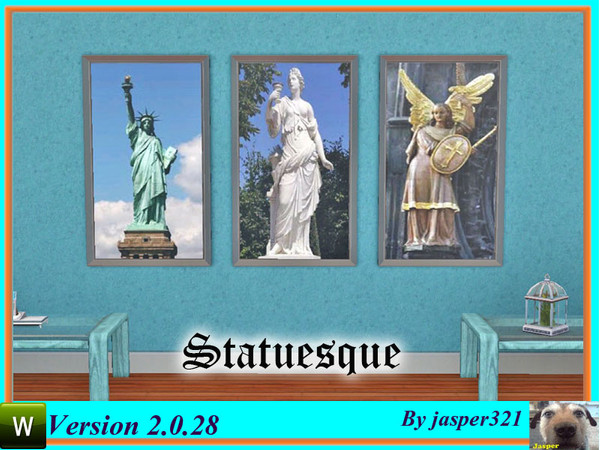 Sims 3 — Statuesque by jasper321 — A set of 3 paintings of statues. Please read notes.