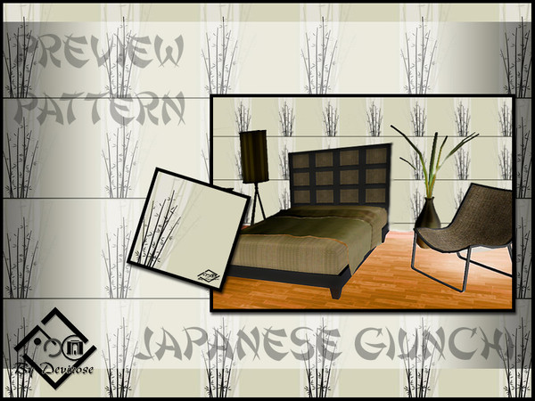 Sims 3 — Japanese Giunchi by Devirose — by Devirose-created using EA's 'Create a Pattern'.-(Do not worry if some preview