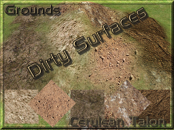 Sims 2 — Dirty Surfaces - Grounds by Cerulean Talon — Dirty surfaces that will make a wonderful environmental extension