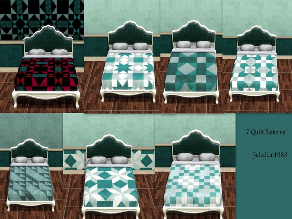 Sims 3 — 7 Quilt Patterns by jadepanther198303 — 7 vintage quilt patterns for your beds