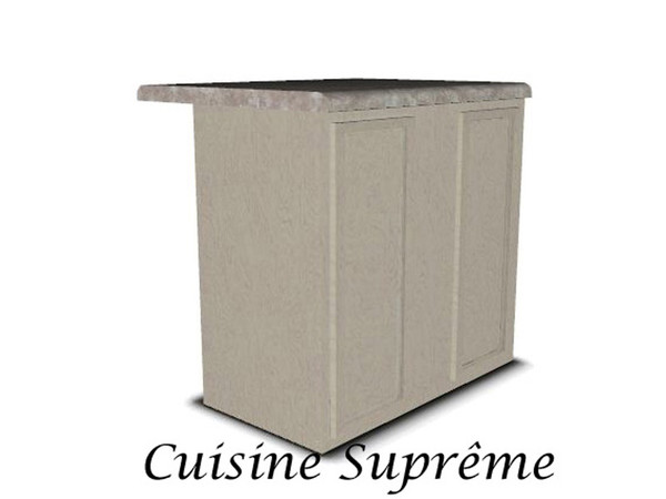 Sims 3 — Supreme Cuisene Island by Lulu265 — part of the Supreme Cuisene Kitchen set. Fully Recourable