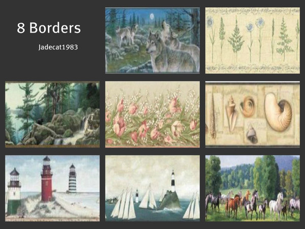 Sims 3 — Borders part 2 by jadepanther198303 — These borders were made specifically for the walls I created. Because of
