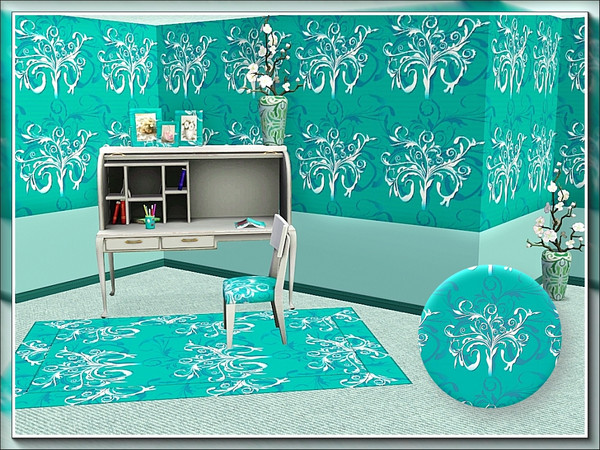 Sims 3 — marcorse_abstract style pattern by marcorse — Stylised lines and flourishes in white, throwing a shadow on a