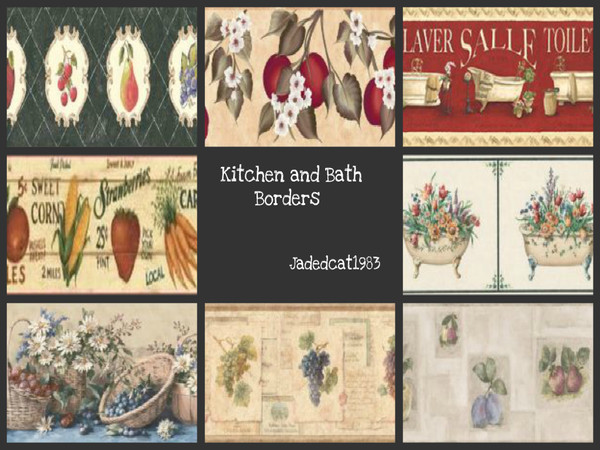 Sims 3 — Kitchen and bath borders by jadepanther198303 — Borders themed for kitchen and baths