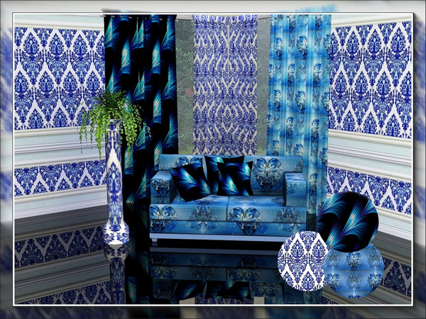 Sims 3 — marcorse_something blue pattern set by marcorse — A set of three patterns with a blue colourscheme - 1 to be