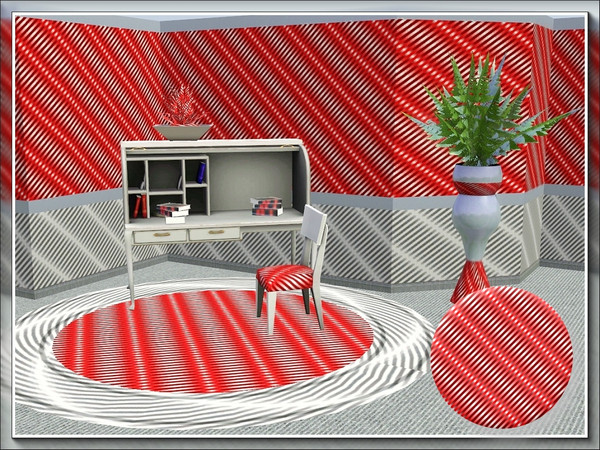 Sims 3 — marcorse_diagonal metallic  pattern by marcorse — A diagonal sliced grid design in metallic red and silver.