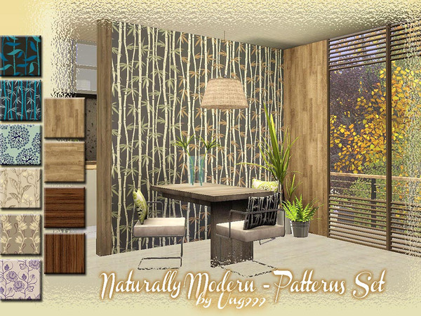 Sims 3 — Naturally Modern - Patterns Set 01 by ung999 — All nature-inspired contemporary patterns set which brings the