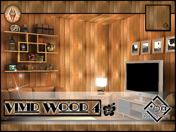 Sims 3 — Vivid Wood 4 by Devirose — by Devirose-created using EA's 'Create a Pattern'.'-No need Expansion packs,base game